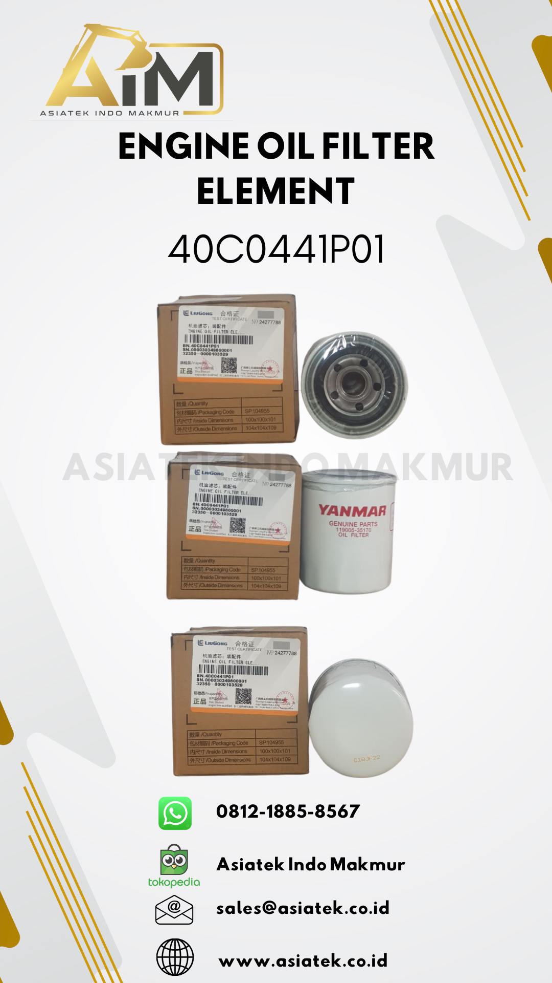 ENGINE OIL FILTER ELEMENT (40C0441P01)